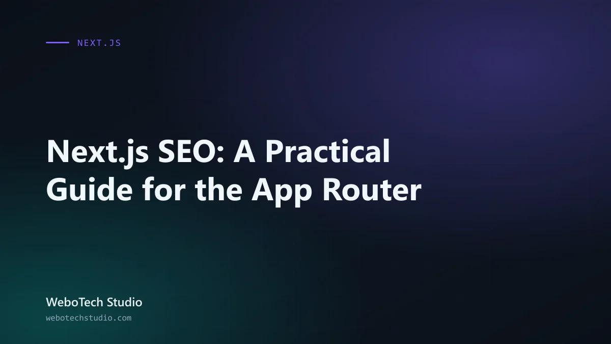 Next.js SEO: A Practical Guide for the App Router
