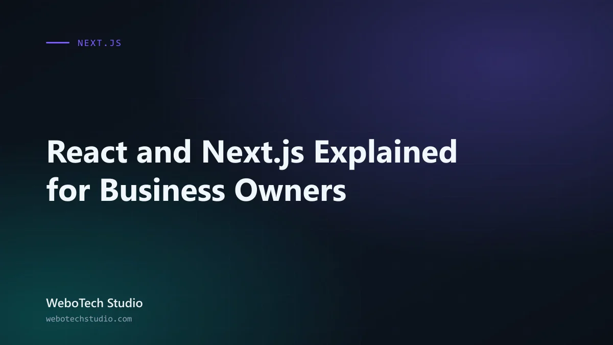 React and Next.js Explained for Business Owners
