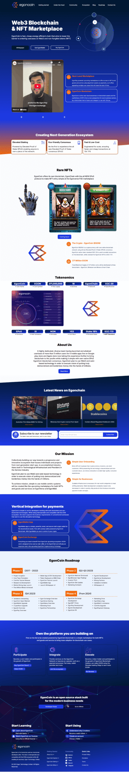 Egoncoin-WordPress Website