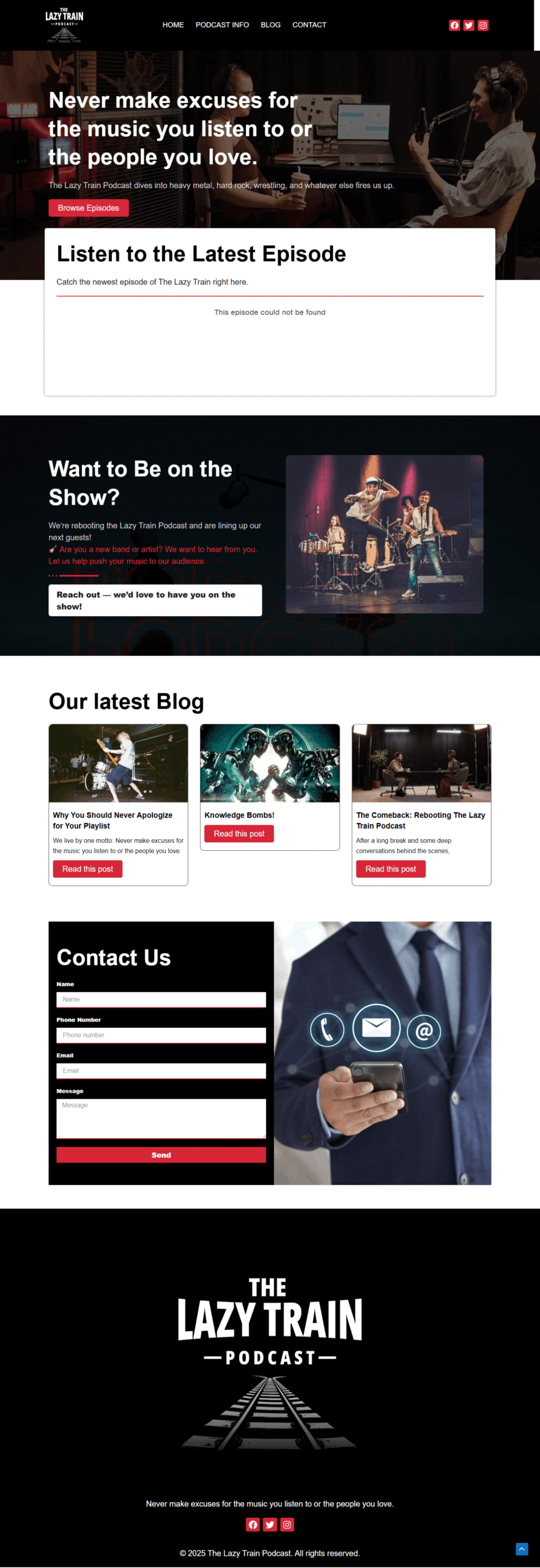 Lazy Train– WordPress Website