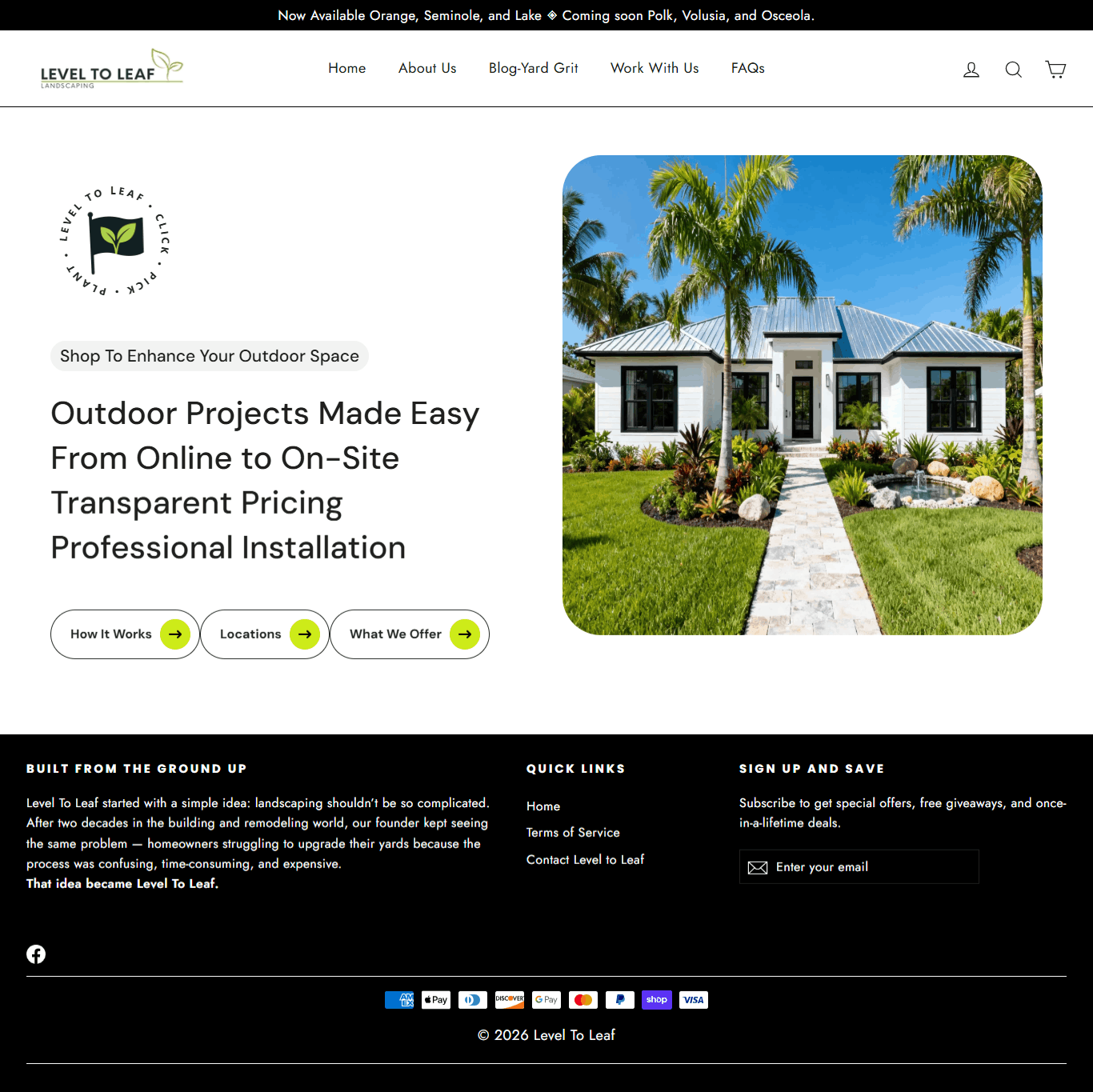 Level to Leaf – WordPress Website