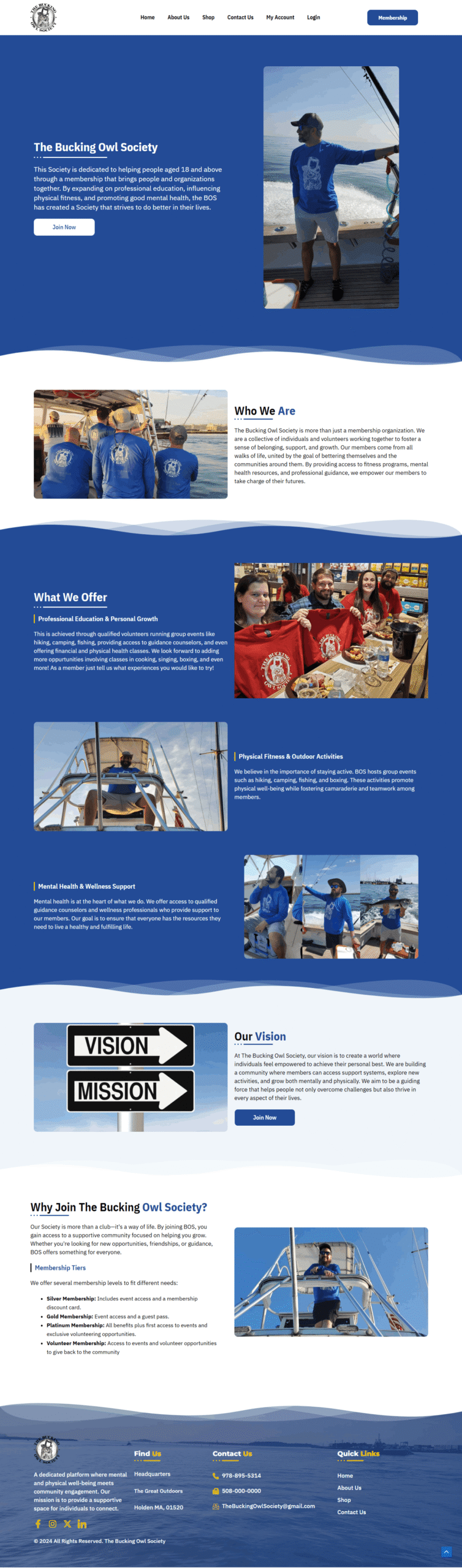 The Bouking Owl Society– WordPress Website